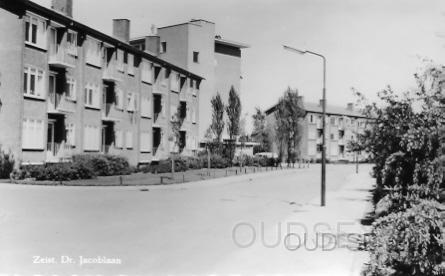 Dr. Jacobln-1964-001.jpg - Dr.s' Jacoblaan in het Staatsliedenkwartier. Herman Theodoor s' Jacob was wethouder in Zeist van 1923 tot 1924. Hij woonde op het landgoed “Dijnselburg”. Foto gemaakt in 1964.